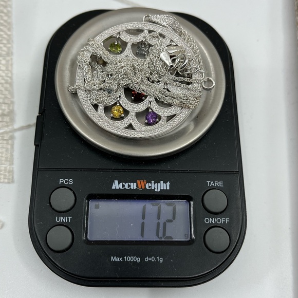 Ross-Simons Sterling Silver Multi-Gemstone Necklace – Vintage Statement Piece - Picture 7 of 17